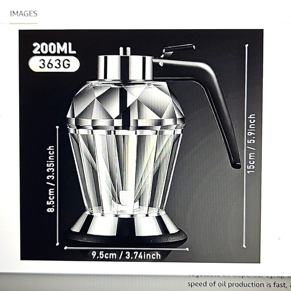 NIB Muweiqi Stainless Steel One Hand Press Olive Oil Dispenser - Picture 6 of 14